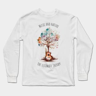 Acoustic Guitar Tree of Life |Gift for Guitar Player | Nature Guitarist | Motivational quotes Long Sleeve T-Shirt